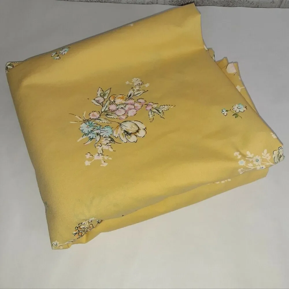 Vintage Penney's Double Bed Flat Sheet 81x108 Mid 1960s Sunny, Cottage,...